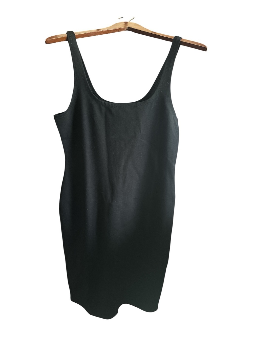 Papaya Black Scoop Neck Tank MIDI Dress NWT Minimalist Casual Sleeveless XL NEW